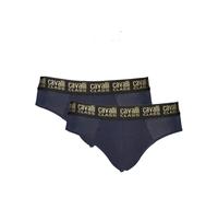 Cavalli Class, Homme, Sous-vêtements, Bleu, Taille: XL Slips Bi-Pack en Coton Stretch