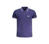 Cavalli Class, Homme, Tops, Bleu, Taille: L Polo en Coton Bleu avec Broderie