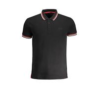 Cavalli Class, Homme, Tops, Noir, Taille: XL Polo en Coton Noir à Manches Courtes