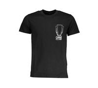 Cavalli Class, Homme, Tops, Noir, Taille: XL T-shirt Noir en Coton avec Logo Imprimé