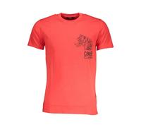 Cavalli Class, Homme, Tops, Rouge, Taille: M T-shirt rouge avec impression tête de tigre