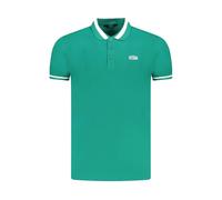 Cavalli Class, Homme, Tops, Vert, Taille: 2XL Polo en Coton Vert Col Classique