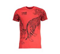 Cavalli Class - Impression Logo T-Shirt Col Rond - Homme - Tops - Rouge - Taille: XL