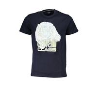 Cavalli Class - Imprimé Logo Tee-shirt Manches Courtes - Homme - Tops - Bleu - Taille: XL