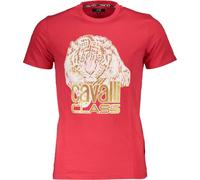Cavalli Class Logo T-shirt col rond rouge : Taille - L Taille : L