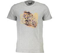 Cavalli Class Logo T-shirt gris col rond : Taille - L Taille : L