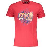 Cavalli Class Logo T-shirt manches courtes col rond rouge : Taille - XL Taille : XL