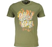 Cavalli Class Logo T-shirt manches courtes col rond vert : Taille - M Taille : M