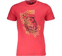 Cavalli Class Logo T-shirt rouge col rond : Taille - L Taille : L
