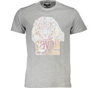 Cavalli Class manches courtes col rond Logo T-shirt gris : Taille - 2XL Taille : 2XL