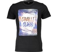 Cavalli Class Manches courtes Col rond Logo T-shirt Noir : Taille - L Taille : L