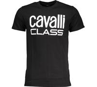 Cavalli Class Noir Hommes T-shirt élégant : Taille - XL Taille : XL