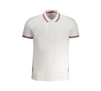 Cavalli Class, Homme, Tops, Blanc, Taille: L Polo en Coton Blanc à Manches Courtes