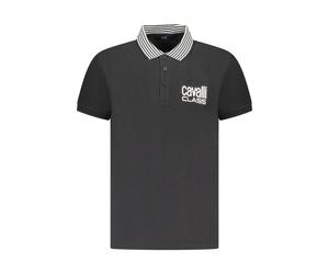 Cavalli Class - Polo en Coton Noir - Homme - Tops - Noir - Taille: 2XL