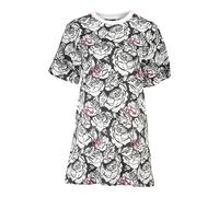 Cavalli Class, Femme, Tops, Blanc, Taille: 44 FR Robe Femme en Coton Blanc Style Élégant