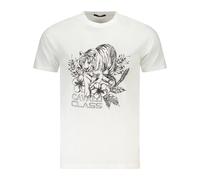 Cavalli Class - T-Shirt Col Rond Imprimé Audacieux - Homme - Tops - Blanc - Taille: XL