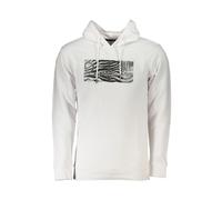 Cavalli Class - Sweat à capuche blanc avec impression emblématique - Homme - Sweatshirts et sweats à capuche - Blanc - Taille: XL