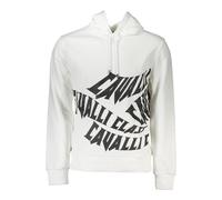 Cavalli Class - Sweat à Capuche Blanc Manches Longues Imprimé - Homme - Sweatshirts et sweats à capuche - Blanc - Taille: M