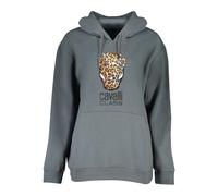 Cavalli Class - Sweat à Capuche Gris Manches Longues Imprimé - Femme - Sweatshirts et sweats à capuche - Gris - Taille: 44 FR