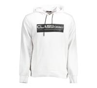 Cavalli Class - Sweat à capuche sans zip - blanc - logo imprimé - Homme - Sweatshirts et sweats à capuche - Blanc - Taille: 2XL