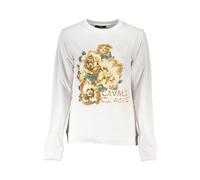 Cavalli Class - SweaT-shirt Blanc à Imprimé Floral - Femme - Sweatshirts et sweats à capuche - Blanc - Taille: 46 FR