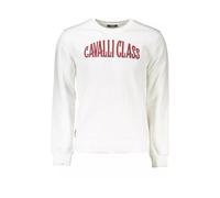 Cavalli Class - SweaT-shirt blanc élégant avec broderie - Homme - Sweatshirts et sweats à capuche - Blanc - Taille: S