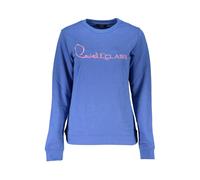 Cavalli Class, Femme, Sweatshirts et sweats à capuche, Bleu, Taille: 36 FR SweaT-shirt en Coton Bleu avec Broderie