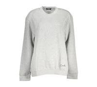 Cavalli Class - SweaT-shirt gris brodé avec col rond - Femme - Sweatshirts et sweats à capuche - Gris - Taille: 36 FR