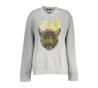 Cavalli Class - SweaT-shirt en polaire gris avec col rond - Femme - Sweatshirts et sweats à capuche - Gris - Taille: 40 FR