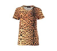 Cavalli Class - T-shirt à manches courtes à motifs - Femme - Tops - Orange - Taille: 36 FR