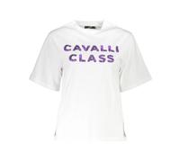 Cavalli Class, Femme, Tops, Blanc, Taille: 38 FR T-shirt à Manches Courtes