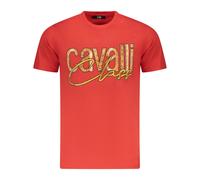Cavalli Class - T-shirt à Manches Courtes - Homme - Tops - Rouge - Taille: M
