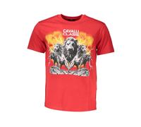 Cavalli Class - T-shirt à Manches Courtes - Homme - Tops - Rouge - Taille: XL