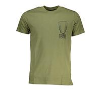 Cavalli Class, Homme, Tops, Vert, Taille: M T-shirt en coton vert avec logo imprimé