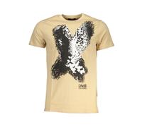 Cavalli Class - T-shirt Beige avec Imprimé et Logo - Homme - Tops - Beige - Taille: L