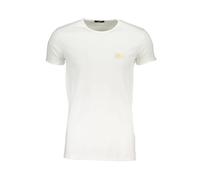 Cavalli Class - T-shirt Blanc à Col Rond avec Impression Unique - Homme - Tops - Blanc - Taille: 2XL