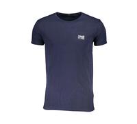 Cavalli Class - T-shirt en Coton Bleu avec Logo Imprimé - Homme - Tops - Bleu - Taille: M