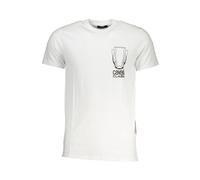 Cavalli Class - T-shirt Blanc en Coton avec Logo Imprimé - Homme - Tops - Blanc - Taille: 2XL