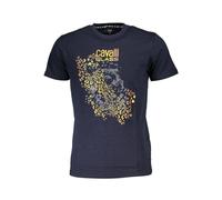 Cavalli Class - T-Shirt en coton - Homme - Tops - Bleu - Taille: XL