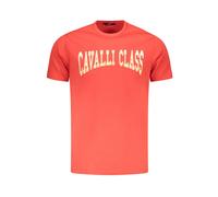 Cavalli Class - T-Shirt en coton - Homme - Tops - Rouge - Taille: 2XL