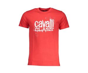 Cavalli Class - T-shirt Graphique Spray Paint - Homme - Tops - Rouge - Taille: L