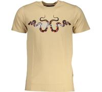 Cavalli Class T-shirt Homme Beige Imprimé Serpent : Taille - L Taille : L