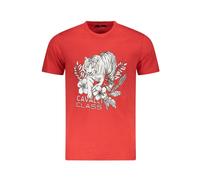 Cavalli Class - T-shirt Homme en Coton Rouge - Homme - Tops - Rouge - Taille: 2XL