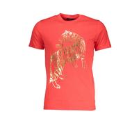 Cavalli Class - T-Shirt Imprimé en Coton - Homme - Tops - Rouge - Taille: M