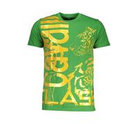 Cavalli Class - T-shirt imprimé tigre doré - Homme - Tops - Vert - Taille: XL