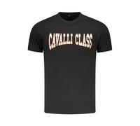 Cavalli Class - T-shirt Noir Élégant avec Impression Audacieuse - Homme - Tops - Noir - Taille: M