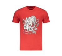 Cavalli Class - T-shirt rouge à imprimé tigre - Homme - Tops - Rouge - Taille: L