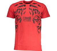 Cavalli Class T-shirt rouge avec logo tigre : Taille - M Taille : M
