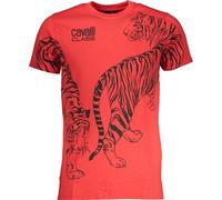 Cavalli Class T-shirt rouge tigré : Taille - L Taille : L