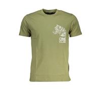 Cavalli Class - T-shirt Vert avec Imprimé Tête de Tigre - Homme - Tops - Vert - Taille: XL